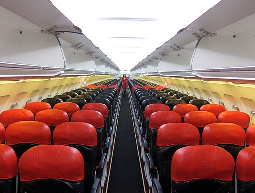 Inside of an AirAsia plane