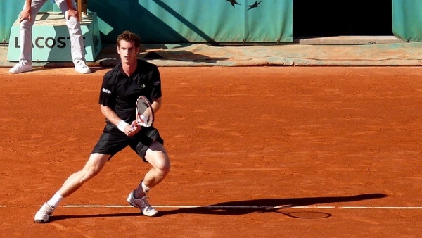Scottish Player Andy Murray Plays At Roland Garros