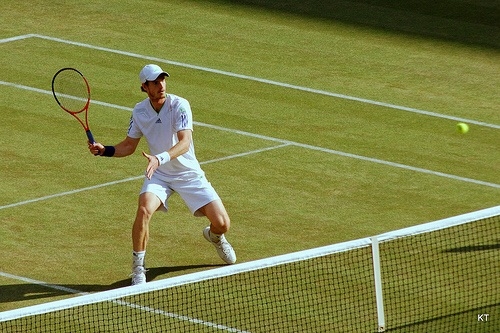 Andy Murray Plays At Wimbledon