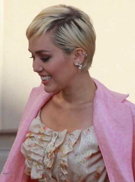 Miley Cyrus Attends Rock and Roll Induction Ceremony