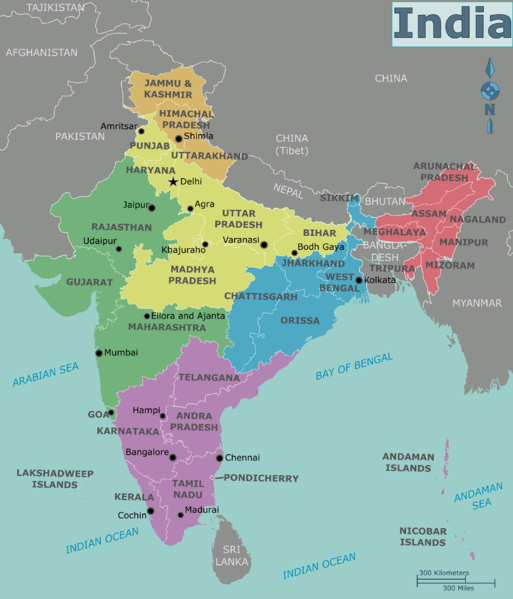 map of india