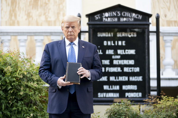 President Trump Visits St. John's Episcopal Church