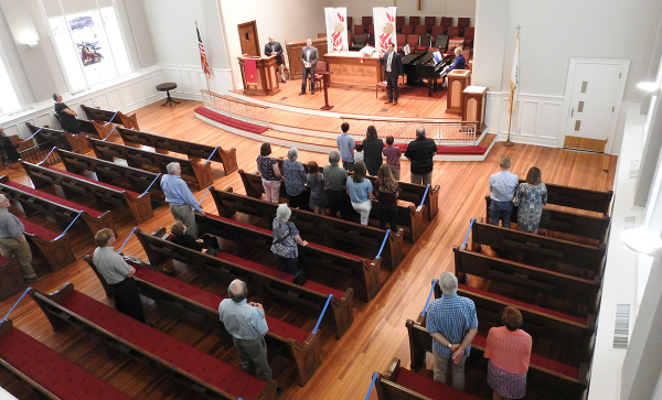 Worship in the sanctuary 