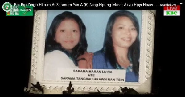 A screenshot of Kachin Baptist Convention's message commemorating the deaths of two of its volunteer teachers.
