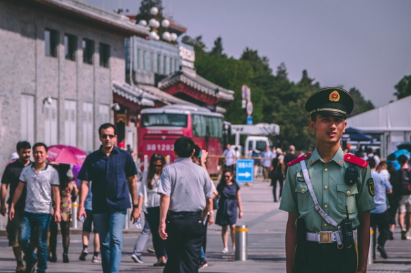 People and police in China