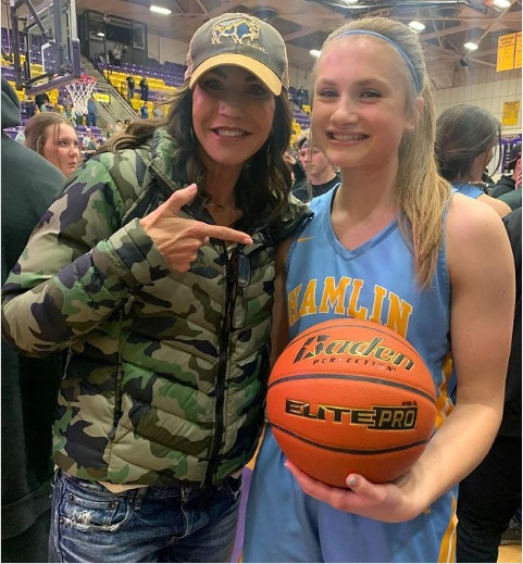 South Dakota Gov. Kristi Noem with her daughter