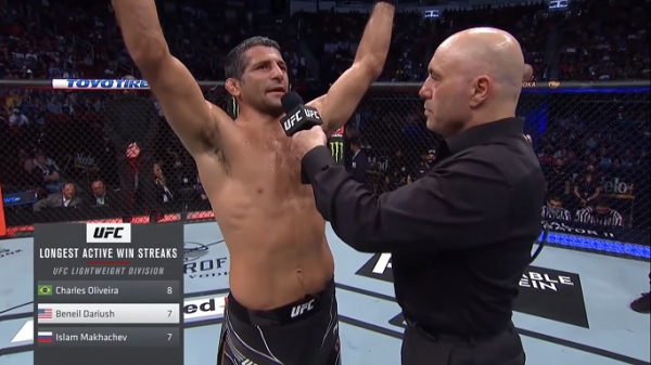 Beneil Dariush thanking Jesus Christ after UFC 262