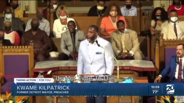 Kwame Kilpatrick at Historic Little Rock Baptist Church