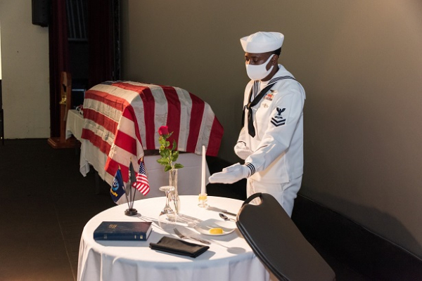 A POW-MIA table at the Naval Air Facility Atsugi