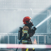 6-alarm fire, firefighter, Cambridge