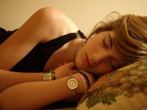 Sleeping teen