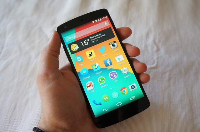 Photo of Hand Holding Nexus 5