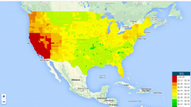 Screenshot of May 2015 USA National Gas Price Heat Map
