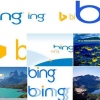 collage of Bing browser logo