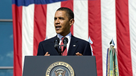 President Barack Obama Speaks At Memorial Ceremony