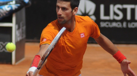 Novak Djokovic Plays At Roland Garros