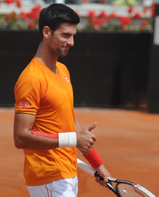 Novak Djokovic Plays At Roland Garros