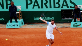 Stan Wawrinka Plays At Roland Garros