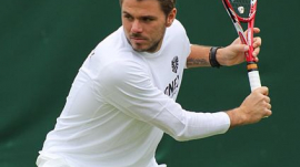 Stan Wawrinka Plays at Wimbledon