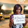 Michelle Obama Holds Up Sign For Chibok Girls