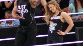 The Rock and Ronda Rousey on WrestleMania 