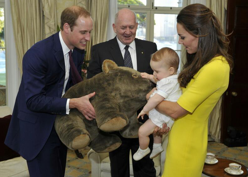 Prince George, William, and Kate