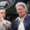 Daisy Ridley and Harrison Ford