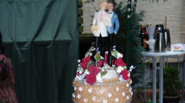 Same-sex wedding cake