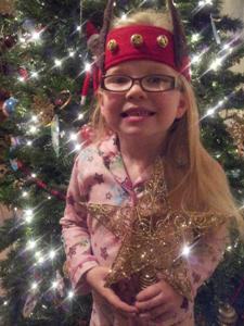 Brynn Williams with the family's Star of Bethlehem