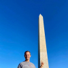 Kirk Cameron in front of the Washington Monument