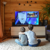 Kids watching TV