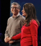 Happy Holding Hands — Bill & Melinda Gates Give it Away Now