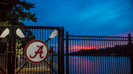 A gate at the University of Alabama