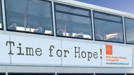Promotional ad for the &#034;Lancashire Festival of Hope&#034; in 2018