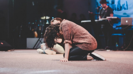 bowing down in worship prayer repentance adoration awe