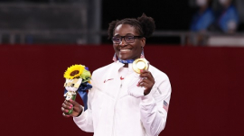 Olympic wrestling gold medalist Tamyra Mensah-Stock