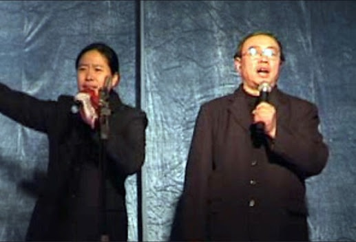 Preacher Yang (left) and Pastor Wang