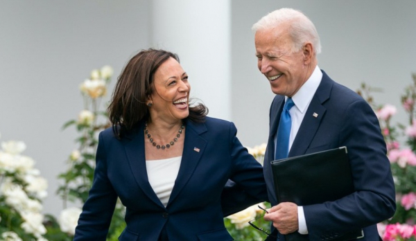 President Joe Biden and Kamala Harris