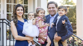 Florida First Lady Casey DeSantis with husband Gov. Ron and kids