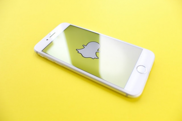 Snapchat logo on an iPhone