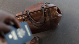 passport and traveling bag