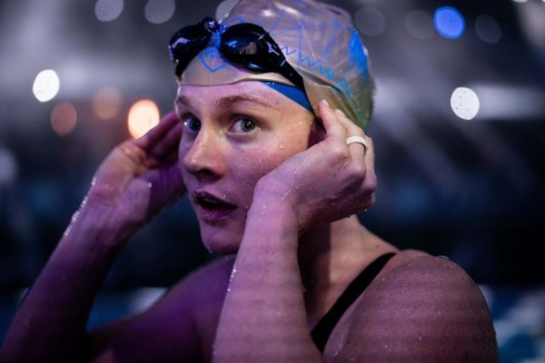 Olympic swimming medalist Erika Brown