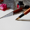 writing a love letter using a fountain pen
