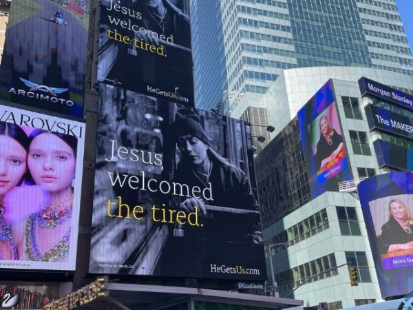 He Gets Us Campaign on NYC Times Squre